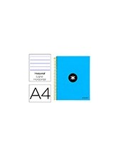 CUADERNO ESP. ANTARTIK A4 T.FORRADA MICRO HOR. 5B 4T.120H.100GR.AZ. 2