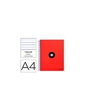 CUADERNO ESP. ANTARTIK A4 T.FORRADA MICRO HOR. 5B 4T.120H.100GR.RJ 2