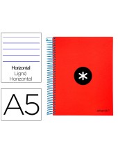 CUADERNO ESP. ANTARTIK A5 T.FORRADA MICRO HOR. 5B.6T.120H.100GR.RJ.