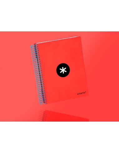 CUADERNO ESP. ANTARTIK A5 T.FORRADA MICRO HOR. 5B.6T.120H.100GR.RJ.