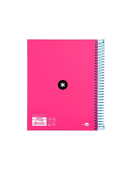 CUADERNO ESP. ANTARTIK A5 T.FORRADA MICRO HOR. 5B.6T.120H.100GR.ROSA