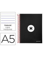 CUADERNO ESP. ANTARTIK A5 T.FORRADA MICRO HOR. 5B.6T.120H.100GR.NG.