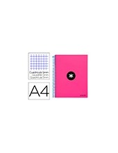 CUADERNO ESP. ANTARTIK A4 T.FORRADA MICRO 5MM 5B 4T.120H.100GR.ROSA 2
