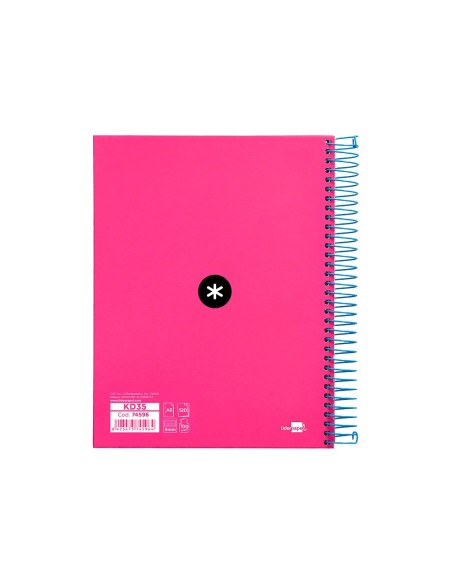 CUADERNO ESP. ANTARTIK A5 T.FORRADA MICRO 5MM 5B 6T.120H.100GR.ROSA