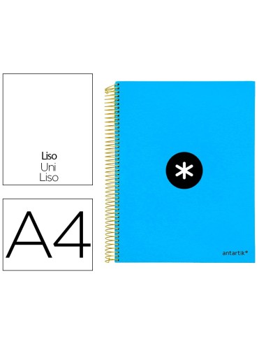 CUADERNO ESP. ANTARTIK A4 T.FORRADA MICRO LISO 4T.120H.100GR. AZ.