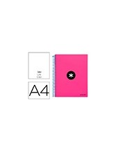CUADERNO ESP. ANTARTIK A4 T.FORRADA MICRO LISO 4T.120H.100GR.ROSA FL 2