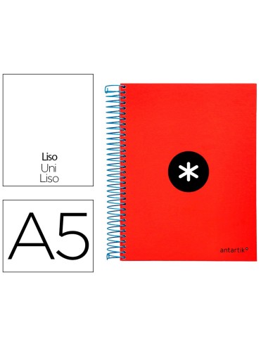 CUADERNO ESP. ANTARTIK A5 T.FORRADA MICRO LISO 5B 6T. 120H.100GR.RJ.