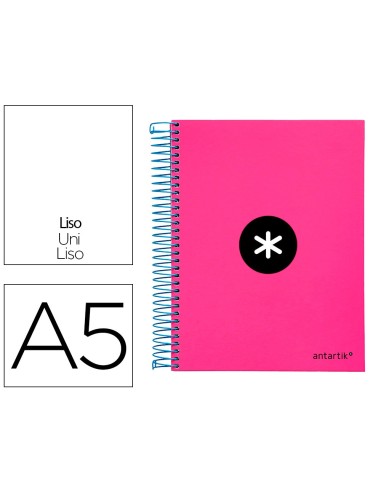 CUADERNO ESP. ANTARTIK A5 T.FORRADA MICRO LISO 5B 6T.120H.100GR.ROSA