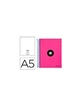 CUADERNO ESP. ANTARTIK A5 T.FORRADA MICRO LISO 5B 6T.120H.100GR.ROSA 2