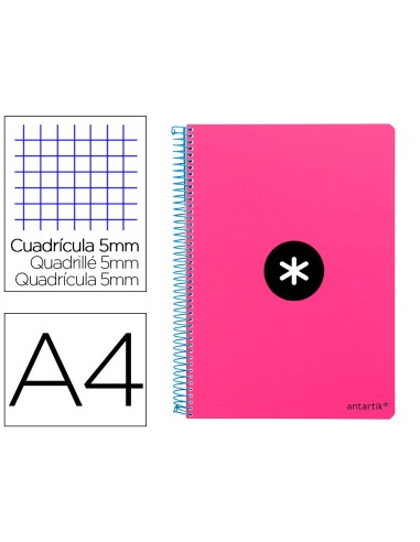 CUADERNO ESP. ANTARTIK FL. T.EXTRA.4MM 80H. 100GR. ROSA