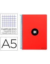 CUADERNO ESP. ANTARTIK A5 T.EXTRA 4MM 80H. 100GR. RJ.