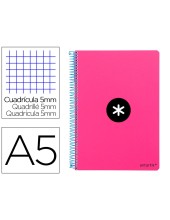 CUADERNO ESP. ANTARTIK A5 T.EXTRA 4MM 80H. 100GR. ROSA