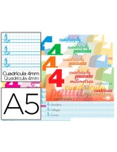 CUADERNO GRAP. LIDERPAPEL A5 AP.T.CARTON PAUTAGUIA 4MM 32H.70GR.SURT.