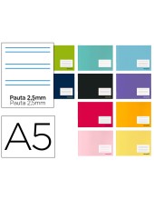 CUADERNO GRAP. WRITE A5 APDO. PAUT. 2.5MM 60H 70GR. SURT.