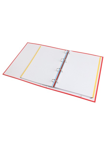 CARPETA RECAMBIO A4 CUADRO 5MM 120H.80 G FORRADA 4 ANILLAS 40MM RED CARPETA RECAMBIO A4 CUADRO 5MM 120H.80 G FORRADA 4 ANILLAS 40MM RED