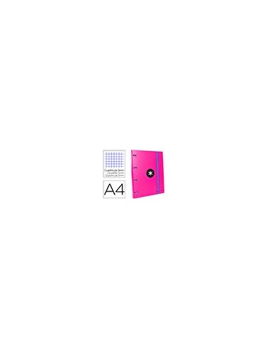 CARPETA RECAMBIO ANTARTIK A4 CUADRO 5MM FORRADA 4AN.25MM ROSA CARPETA RECAMBIO ANTARTIK A4 CUADRO 5MM FORRADA 4AN.25MM ROSA