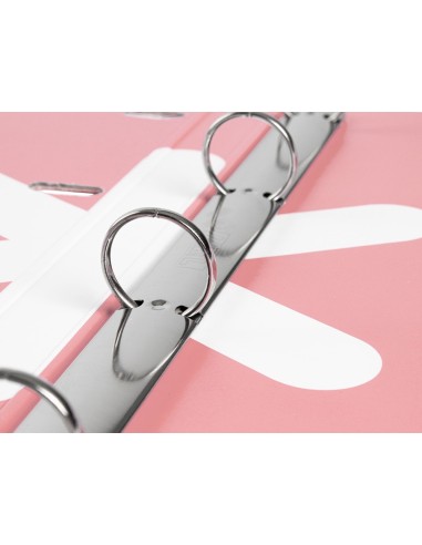 CARPETA RECAMBIO ANTARTIK A4 5MM FORRADA 4 ANILLAS 25MM CORAL