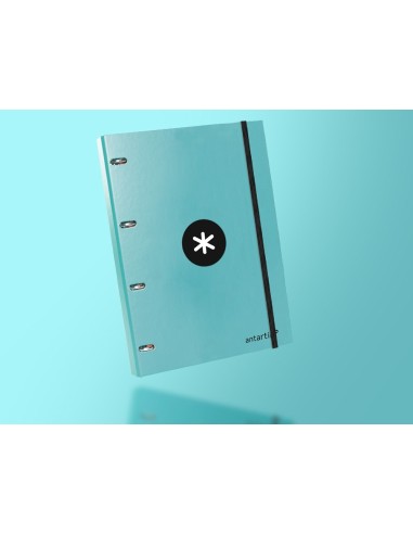 CARPETA RECAMBIO ANTARTIK A4 5MM FORRADA 4 ANILLAS 25MM MENTA