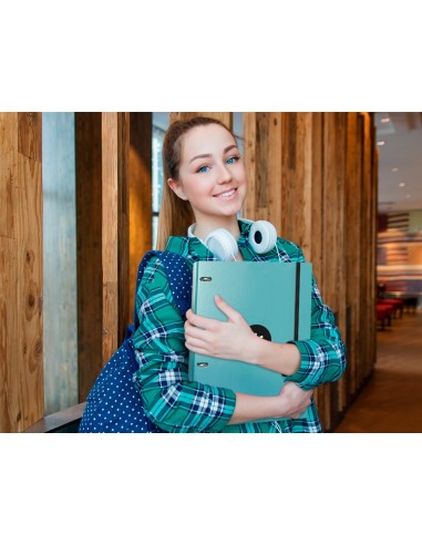 CARPETA RECAMBIO ANTARTIK A4 5MM FORRADA 4 ANILLAS 25MM MENTA