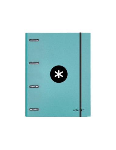 CARPETA RECAMBIO ANTARTIK A4 5MM FORRADA 4 ANILLAS 25MM MENTA