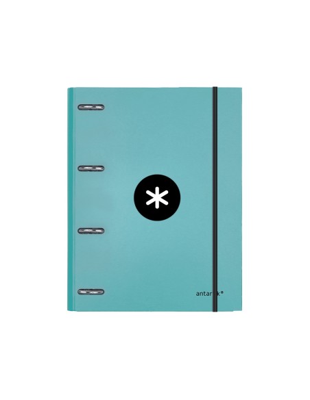 CARPETA RECAMBIO ANTARTIK A4 5MM FORRADA 4 ANILLAS 25MM MENTA
