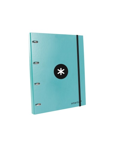 CARPETA RECAMBIO ANTARTIK A4 5MM FORRADA 4 ANILLAS 25MM MENTA