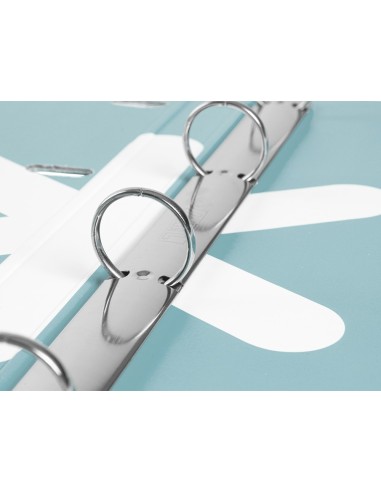 CARPETA RECAMBIO ANTARTIK A4 5MM FORRADA 4 ANILLAS 25MM MENTA