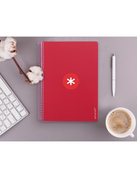CUADERNO ESP. ANTARTIK A4 T.DURA MICRO 5MM 4T 80H 100GR FRAMBUESA
