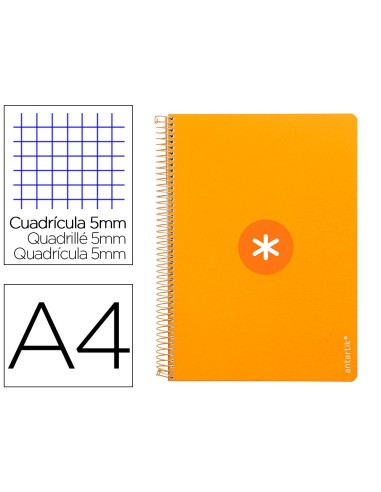 CUADERNO ESP. ANTARTIK A4 T.DURA MICRO 5MM 4T. 80H 100GR MOSTAZA