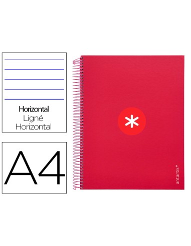 CUADERNO ESP. ANTARTIK A4 T.FORRADA MICRO HOR. 5B 4T.120H.100GR.FRAMB