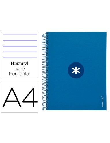 CUADERNO ESP. ANTARTIK A4 T.FORRADA MICRO HOR. 5B.4T.120H 100GR. AZ.