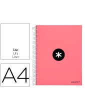 CUADERNO ESP. ANTARTIK A4 T.FORRADA LISO 5B 4T.120H 100GR. CORAL