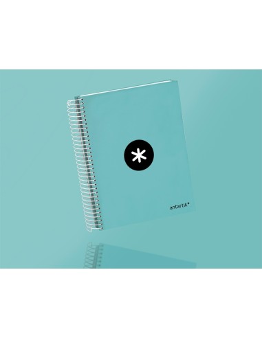 CUADERNO ESP. ANTARTIK A5 T.FORRADA MICRO LISO 5B 6T.120H.100GR.MENTA CUADERNO ESP. ANTARTIK A5 T.FORRADA MICRO LISO 5B 6T.120H.100GR.MENTA