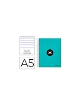 CUADERNO ESP. ANTARTIK A5 T.FORRADA MICRO HOR.5B 6T.120H.100GR.MENTA 2