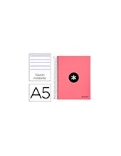 CUADERNO ESP. ANTARTIK A5 T.FORRADA MICRO HOR. 5B 6T.120H.100GR.CORAL 2