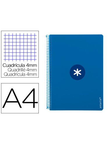 CUADERNO ESP. ANTARTIK A4 T.DURA 4MM 80H 90GR AZ. OSCURO