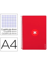 CUADERNO ESP.A4 ANTARTIK T.DURA 80H 90GR 4MM MARGEN FRAMBUESA