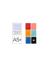 CUADERNO  ANTARTIK A5+ PLUS COSIDA 48H. 90G/M2 4MM MARGEN 6 SURT. 2