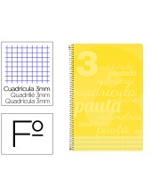 CUADERNO ESP. LIDERPAPEL FL. T.PLASTICO 3MM PAUTADO 80H. 80GR. AM.