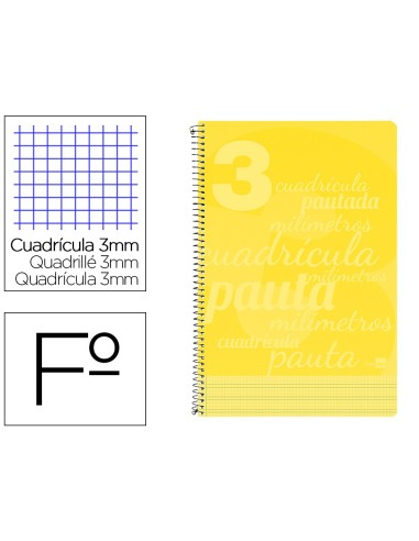 CUADERNO ESP. LIDERPAPEL FL. T.PLASTICO 3MM PAUTADO 80H. 80GR. AM.