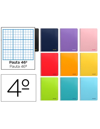 CUADERNO ESP. WITTY A5 T.DURA RAYA Nº 46 80H. 75GR. COL.SURT*58596