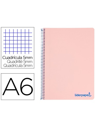 CUADERNO ESP. WONDER A6 T.PLASTICO MICRO 5MM 4B 120H. 90GR. ROSA