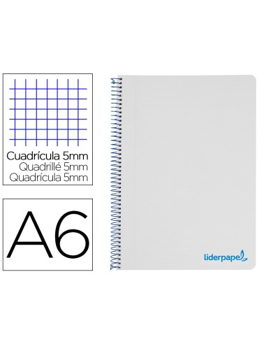 CUADERNO ESP. WONDER A6 T.PLASTICO MICRO 5MM 4B 120H. 90GR. GRIS