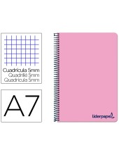 CUADERNO ESP. WONDER A7 T.PLASTICO MICRO 5MM 4B 100H. 90GR. ROSA