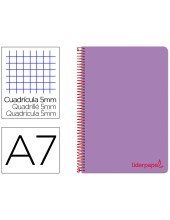 CUADERNO ESP. WONDER A7 T.PLASTICO MICRO 5MM 4B.100H. 90GR. VIO.