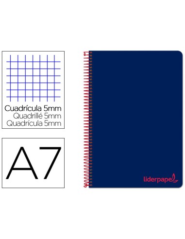 CUADERNO ESP. WONDER A7 T.PLASTICO MICRO 5MM 4B.100H. 90GR. AZ.