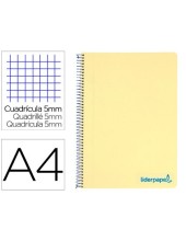 CUADERNO ESP. WONDER A4 T.PLASTICO MICRO 5MM 5B 4T. 120H 90GR. AM.