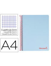 CUADERNO ESP. WONDER A4 T.PLASTICO MICRO 5MM 5B 4T. 120H 90GR. CEL.