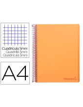 CUADERNO ESP. WONDER A4 T.PLASTICO MICRO 5MM 5B 4T. 120H 90GR. NJ.