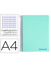 CUADERNO ESP. WONDER A4 T.PLASTICO MICRO 5MM 5B 4T. 120H 90GR. VE.